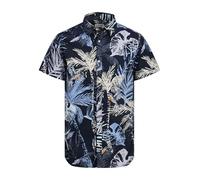 JACK & JONES JJHAWAII AOP SHIRT SS Herren / Sky Captain / M