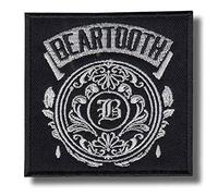 JJTEXTIX Beartooth Aufnäher zum Aufbügeln - Schwarz, Mittel, 1 Stück, Tier, Bügelflicken