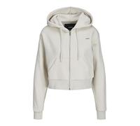 JJXX Damen JXABBIE REG LS Every Zip Hood SWT NOOS Kapuzenpullover, Moonbeam/Print:Black Logo,XL