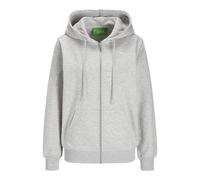 Jack & Jones Abbie Rlx Jjxx Reißverschlusspullover (Herstellerartikelnummer: 12258320-LightGreyMelange/BrightWhiteJjxxLogo-S)