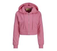 JJXX Damen JXALFA REG LS Every Zip Hood SWT SN Sweatshirt-Jacke, Morning Glory/Print:Carmine Rose Logo, 36