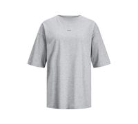 JJXX Damen Jxandrea Loose Every Logo Tee Noos T-Shirt, Light Grey Melange/Print:Black Logo, L EU