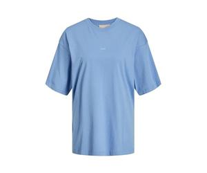 JJXX Damen Jxandrea Loose Ss Every Logo Tee Noos, Silver Lake Blue/Print:bijou Blue Jjxx Logo, L