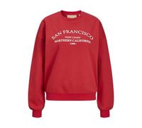 JJXX Damen Jxcilla RLX Ls Print Crew SWT Sweatshirt, Racing Red, 38