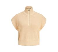 JJXX Damen Jxflorence Twist Half Zip Knit Vest Pullover, Beige, M EU