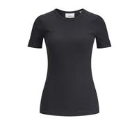 Jack & Jones Damen JXFRANKIE STR SS Rib Tee JRS T-Shirt, Black, M