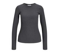 JJXX Damen Jxfreya STR Rib Tee JRS Noos Langarmshirt, Dark Grey Melange, L EU