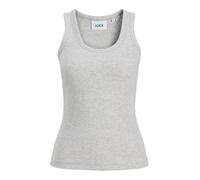 JJXX - JXFRIDA SL U-NECK TOP JRS NOOS Light Grey Melange - Gr. - XS