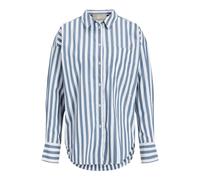 JJXX Damen JXJAMIE LS Relaxed POPLIN Shirt WVN NOOS Hemd, Coronet Blue/Stripes:Block, Medium
