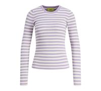 JJXX Damen Jxjodi Tight Stripe Crew Neck Knit, Lilac Breeze/Stripes:/Cloud Dancer, M