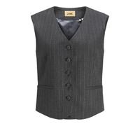 JJXX Damen Jxmary Brushed Waistcoat TLR Anzugweste, Dark Grey Melange/Stripes:Light Grey, L