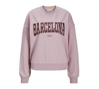 JJXX Damen JXMERLE Spring RLX Short LS Crew SWT Sweatshirt, Mauve Shadows/Print:Barcelona, 32