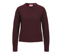 JJXX Strickpullover mit gerippten Abschlüssen Modell 'MILLY' in Bordeaux, Größe S