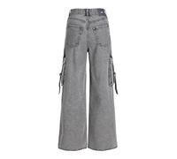 JJXX Damen JXTOKYO Wide Cargo MW Jeans DNM Jeanshose, Grey Denim, 27 W/32 L