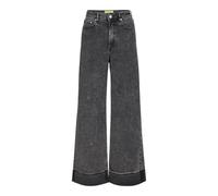 JJXX Damen JXTOKYO Wide FOLD Logo HW Jean DNM LN Jeanshose, Grey Denim, 31 W/32 L