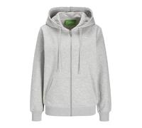 Jack & Jones Abbie Rlx Jjxx Reißverschlusspullover (Herstellerartikelnummer: 12258320-LightGreyMelange/BrightWhiteJjxxLogo-M)