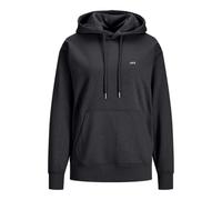 JACK & JONES Damen Jxabbie Rlx Ls Every Hood Swt Noos Kapuzenpullover, Black/Print:white Jjxx Logo, L