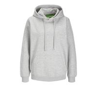 JJXX Damen JXABBIE RLX LS Every Hood SWT NOOS Hoodie, Light Grey Melange/Print:Bright White Logo, 38