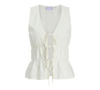JJXX - JXALMIRA LINEN BLEND TIE SL TOP WVN LN Blanc de Blanc - Gr. - XL