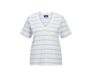 JJXX - JXANNIE REG VNECK STRIPE SS TEE JRS SN bright white - Gr. - M