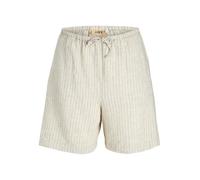 JJXX Damen JXBREEZE Summer HW TIE WVN SN Shorts, Feather Gray/Stripes:Pinstripe, L
