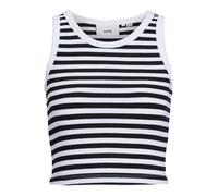 JJXX - JXFALLON STR SL STRIPE RIB TOP JRS SN bright white - Gr. - XL