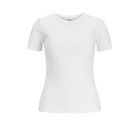 JJXX Damen T‑Shirt JXFRANKIE gerippter Rundhalsausschnitt Bright White Größe XS