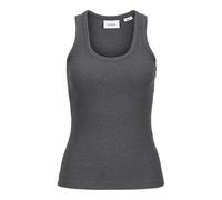 JJXX - JXFRIDA SL U-NECK TOP JRS NOOS Dark Grey Melange - Gr. - XL
