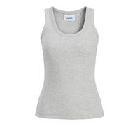 JJXX - JXFRIDA SL U-NECK TOP JRS NOOS Light Grey Melange - Gr. - L