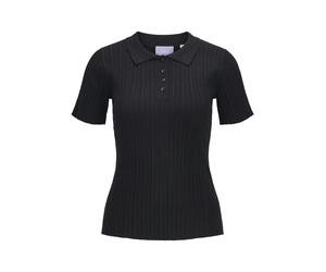 JJXX - JXHADLEY TIGHT SS POLO KNIT NOOS Black - Gr. - S