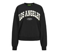 JJXX Damen JXMERLE Spring RLX Short LS Crew SWT Sweatshirt, Black/Print:LOS Angeles, M