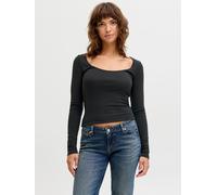 Jjxx Damen T-shirt Frau Jxstar Ls U-neck Top Jrs Noos Schwarz Größe XS