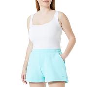 JJXX Women's JXABBIE HW RLX Every Brush SN Shorts, Aruba Blue/Print:Turquoise Logo, S
