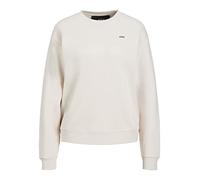 JJXX Womens JXABBIE LS REL Every Brush Crew NOOS Sweatshirt, Moonbeam/Print:Black Logo, L