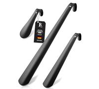 JK Trade® 3er Set STABILE Edelstahl Schuhlöffel | 15, 29 & 42cm | Schuhanzieher Edelstahl Kurz, Mittel & Lang | Schnell & Einfach | optimierte Länge & Breite | Business Modern (Schwarz)