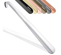 JK Trade® 42cm STABILER Edelstahl Schuhlöffel Lang | 2mm polierter Metall Schuhanzieher Lang zum Stehen | Schnell & Einfach | optimierte Länge & Breite | Shoe Horn | Business | Aufhängbar