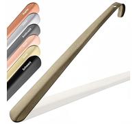 JK Trade® 42cm STABILER Edelstahl Schuhlöffel Lang | Schuhanzieher Edelstahl Lang zum Stehen | Schnell & Einfach | optimierte Länge & Breite | Shoe Horn Business Aufhängbar