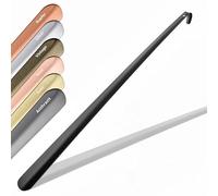 JK Trade® 62cm STABILER Edelstahl Schuhlöffel Lang | 2mm polierter Metall Schuhanzieher Lang zum Stehen | Schnell & Einfach | optimierte Länge & Breite | Shoe Horn | Business | Aufhängbar