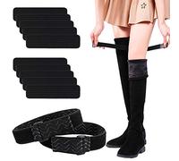 JKJF Kniestiefel Riemen Elastische Verstellbare Stiefelriemen Hohe Stiefel Anti Rutsch Riemen mit 10 Stück Klebeband Aufklebern für Outdoor Anti Rutsch Stiefel Anti-Drop - 1 Paar