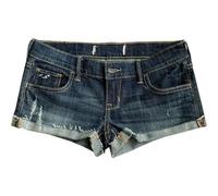 JKJHJF Shorts Damen Frauen Niedrig Eng Zusammengerollte Denim Shorts Summer Girl Street Lässig Hip Wrap Mini Shorts Weiblich-blau-XL