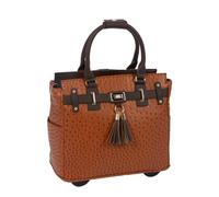 JKM and Company Rolltasche für Computer, iPad, Laptop, Tablet, Aktentasche, Tragetasche, Uptown (Strauß), Laptoptasche mit Rollen