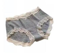 JKXFYLP Damen Hipster Unterhosen Retro Gestreifte Baumwoll -Briefs Mid Rise Women's Shorts 2 Packs-D-40-65 Kg