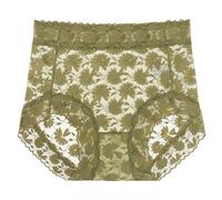 JKXFYLP Slips Damen Spitze Unterwäsche Für Mädchen, Maulbeerseide, Große Größe High Waist Slip 3-Packungen-C-XL 70-80Kg