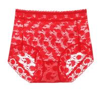 JKXFYLP Slips Damen Spitze Unterwäsche Für Mädchen, Maulbeerseide, Große Größe High Waist Slip 3-Packungen-A-XL 70-80Kg