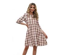 JLTPH Damen Kleid O-Ausschnitt Bleistift Etuikleid Langarm Blusekleid Partykleid Rundhals Elegant Kurzarm Etuikleid Blusekleid