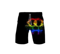 JLTPH Men's LGBT Gay Pride Flag Kurze Hose Summer Beach Surfing Boardshorts Strandshorts Strandhose Hot Pants Trainingshose Jogger Sweatpants
