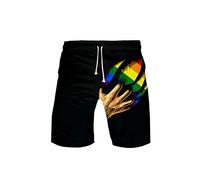 JLTPH Men's LGBT Gay Pride Flag Kurze Hose Summer Beach Surfing Boardshorts Strandshorts Strandhose Hot Pants Trainingshose Jogger Sweatpants