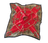 JLTPH Seidentuch Damen Blumendruck Elegante Schal Bandana Halstuch Damen Kopftuch Vierecktuch Seide 53 x 53cm
