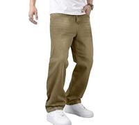 JMIERR Herren Baggy Jeans Weite Jeanshose Beige Braun Y2K Denim Streetwear Raw Jogginghose Loose Fit Männer Hip Hop Jeanspants 3XL