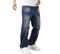 JMIERR Herren Baggy Jeans Weite Jeanshose Dunkelblau Y2K Denim Streetwear Raw Jogginghose Loose Fit Männer Hip Hop Jeanspants 3XL